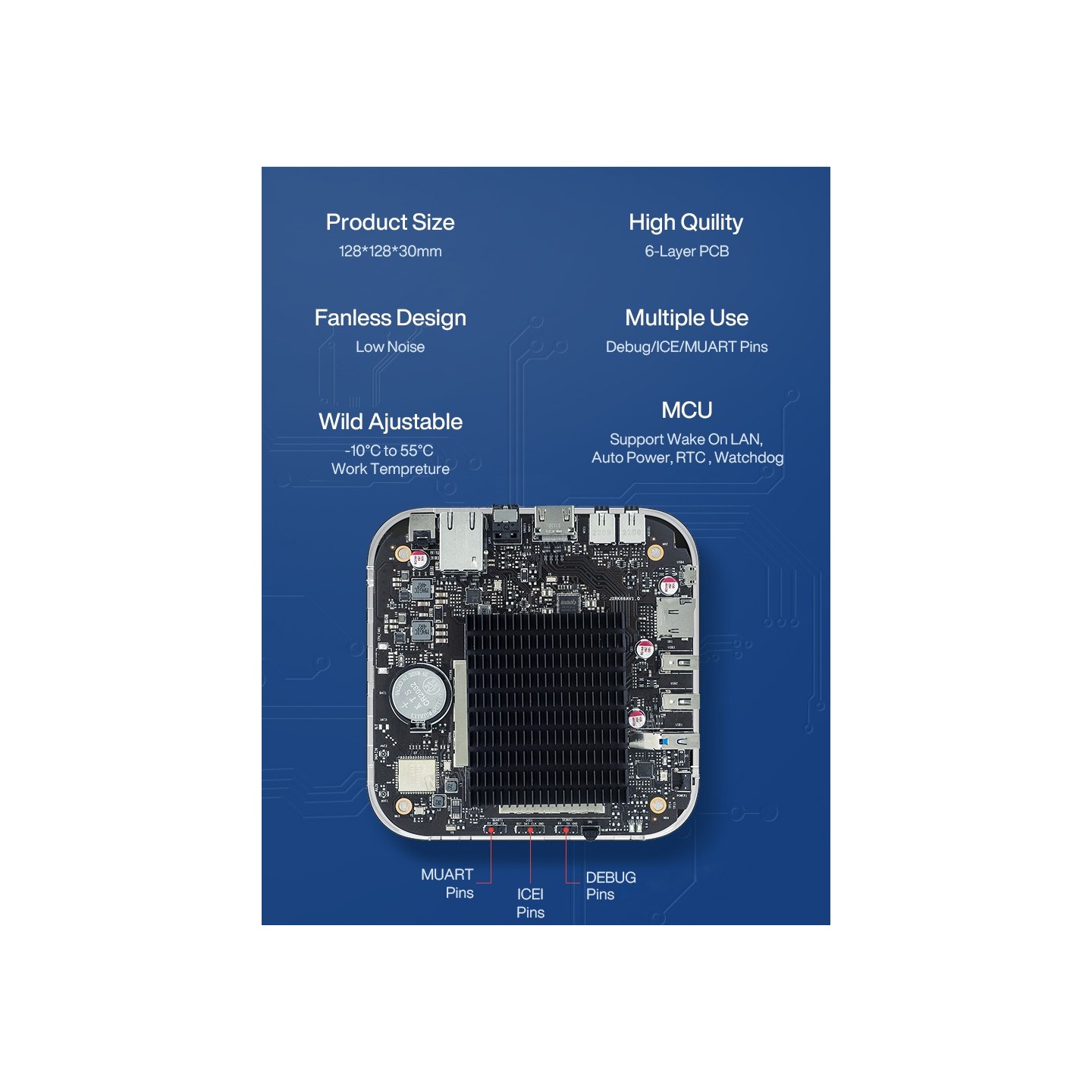 MINIX Android Media Hub Industrial - X35i-Max - 4K, 4GB, 32GB, Wi-Fi 6, Digital Signage, Wake-on-LAN, RTC Watchdog, PreRooted