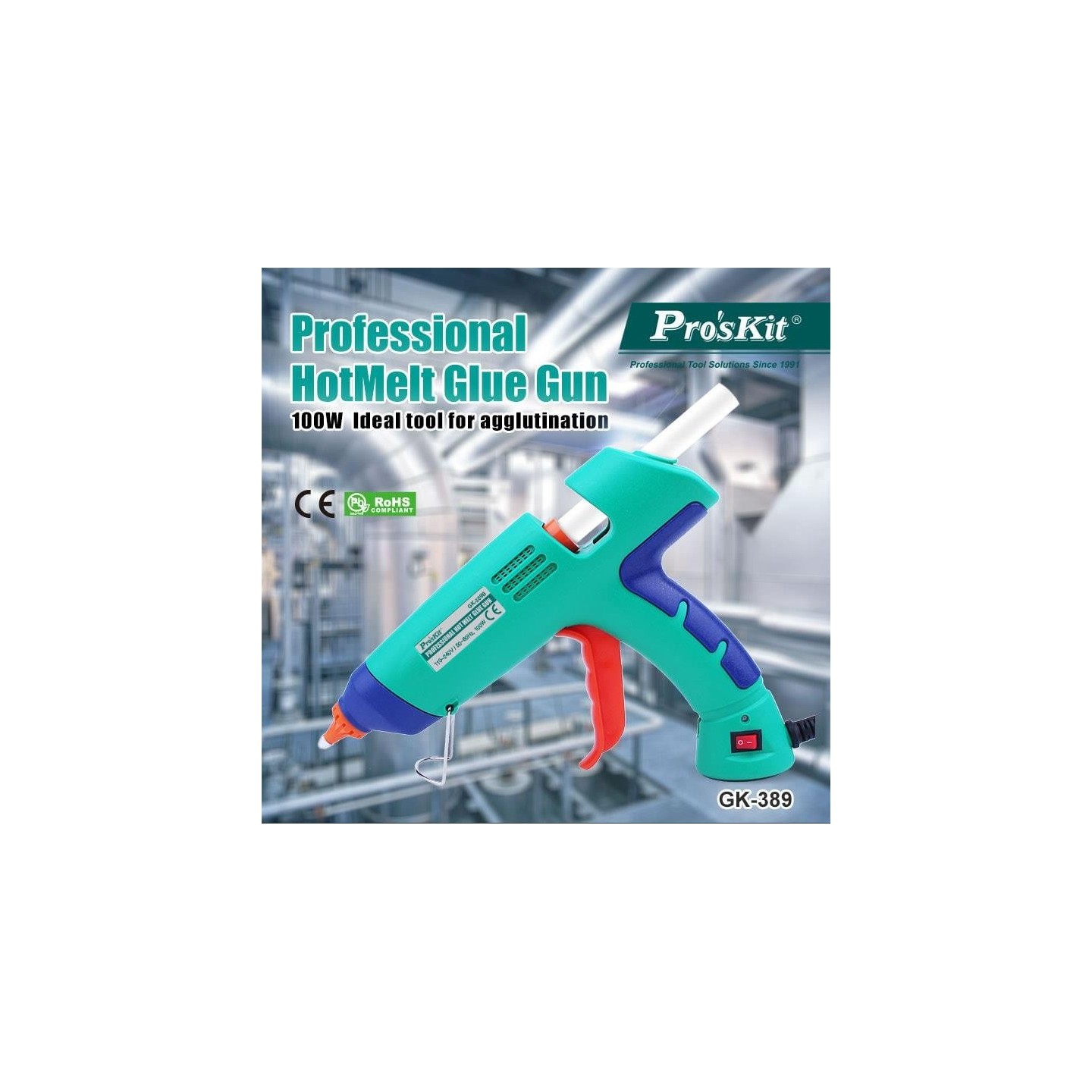 Proskit Guns Hot Glue Gun - GK-389 - 100W — Buy in Cyprus with Fast Delivery