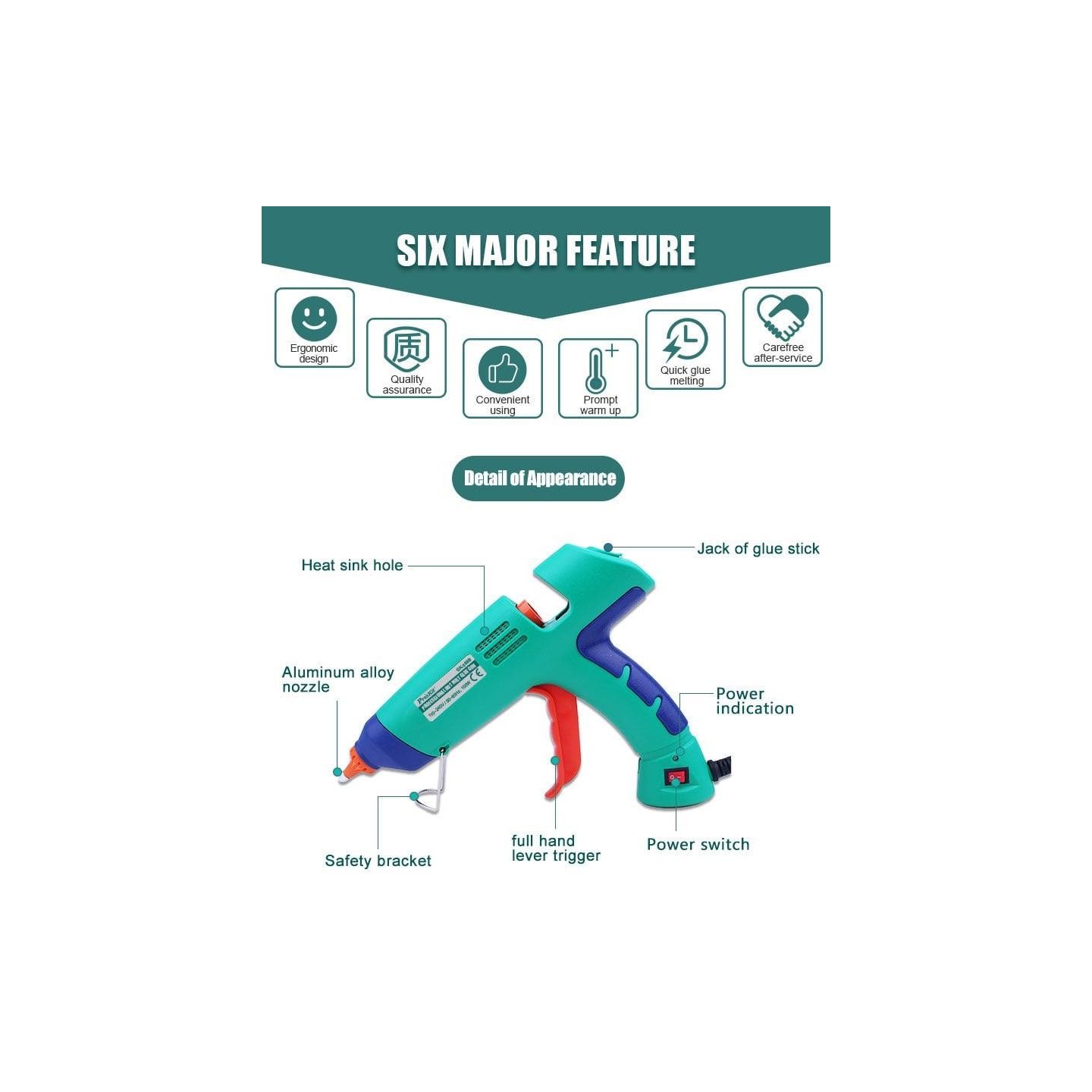 Proskit Guns Hot Glue Gun - GK-389 - 100W — Buy in Cyprus with Fast Delivery