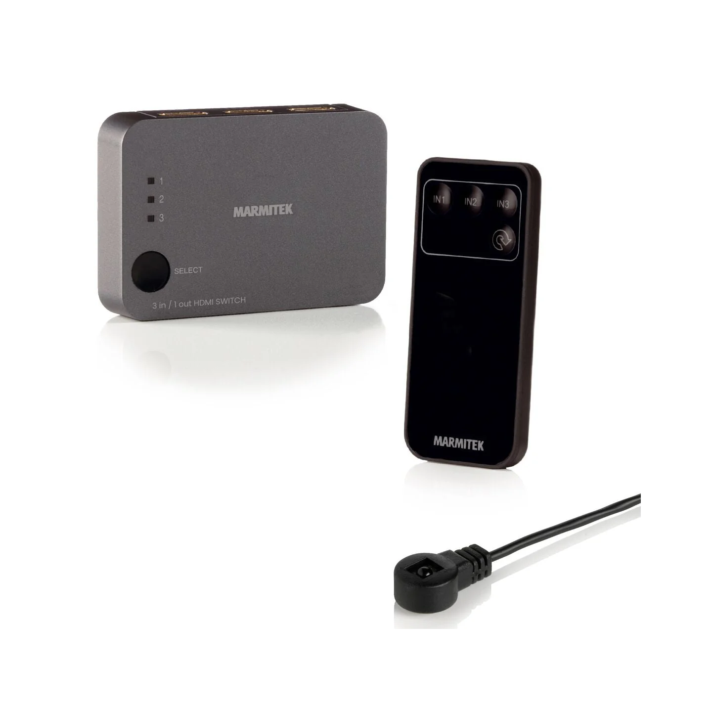 Marmitek HDMI Switch - Connect 310 UHD 2.0 - 3x1 4K 60Hz with IR Receiver — Buy in Cyprus with Fast Delivery