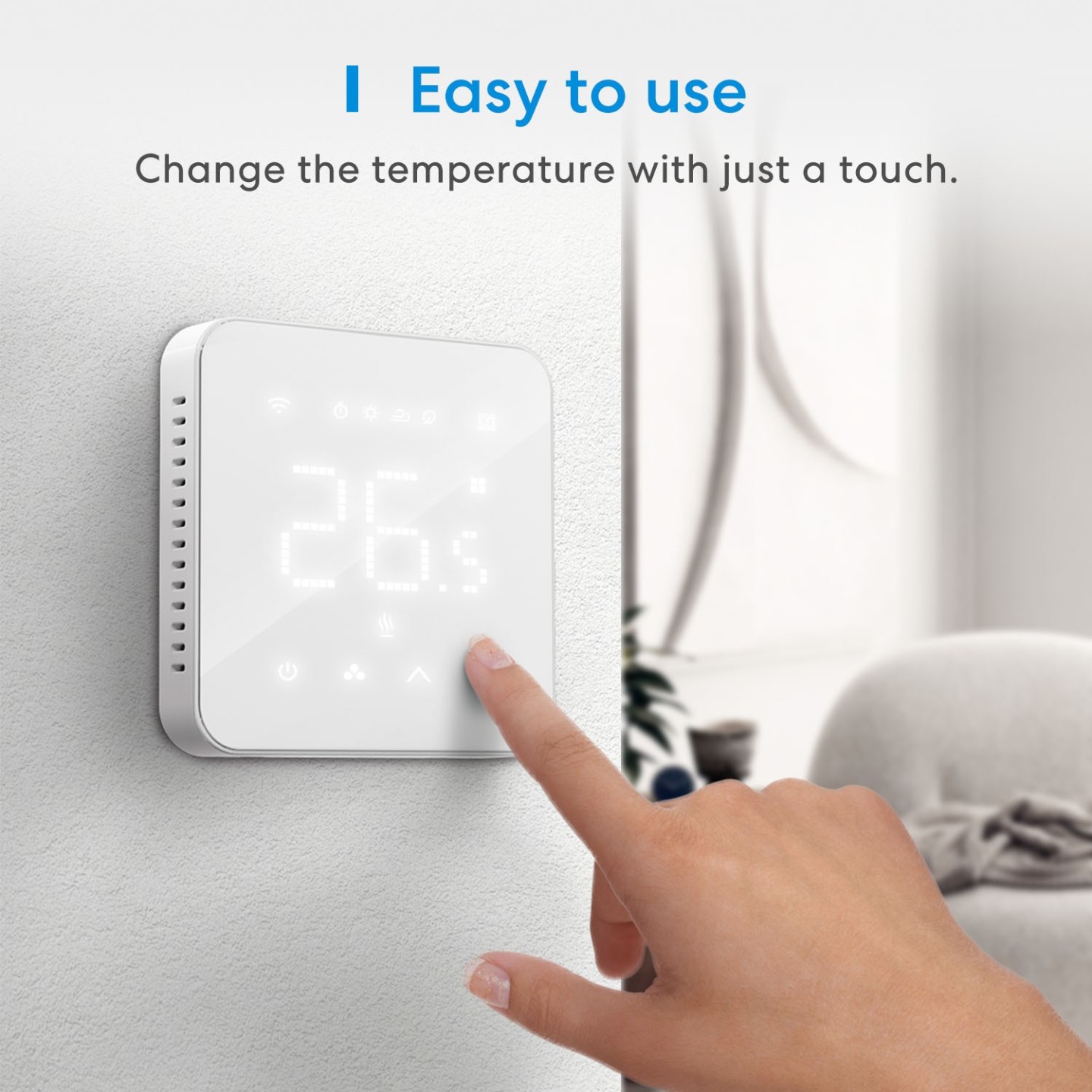 Meross HomeKit Smart Wi-Fi Thermostat for Electric Underfloor Heating System - MTS200HK-EU - HomeKit, Smart, Wi-Fi