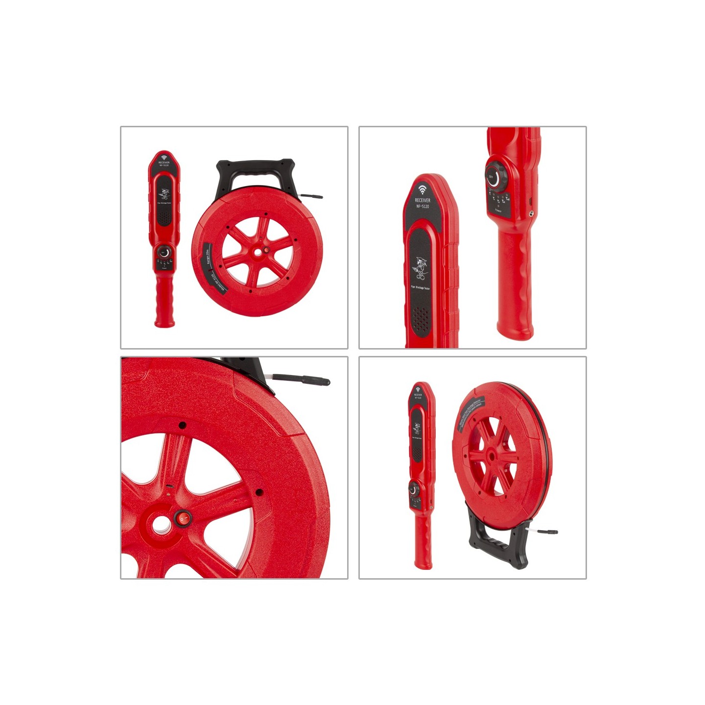 Noyafa Wall Pipe Blockage Detector - NF-5130 - IP67 Waterproof, Rechargeable, with 30m Detection Range