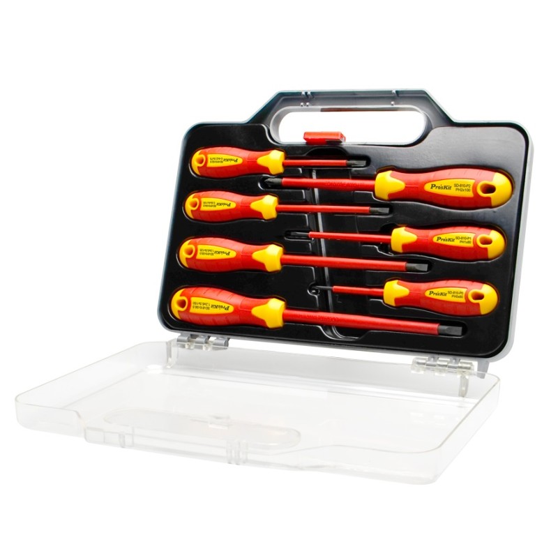 Buy Proskit Screwdriver - SD-8012 - Insulated VDE Set of 7 pcs in Cyprus, Nicosia, Limassol, Larnaka, Pafos