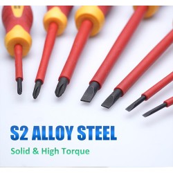Buy Proskit Screwdriver - SD-8012 - Insulated VDE Set of 7 pcs in Cyprus, Nicosia, Limassol, Larnaka, Pafos