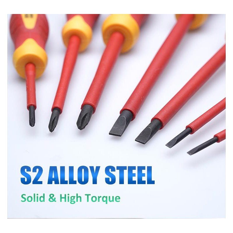 Buy Proskit Screwdriver - SD-8012 - Insulated VDE Set of 7 pcs in Cyprus, Nicosia, Limassol, Larnaka, Pafos