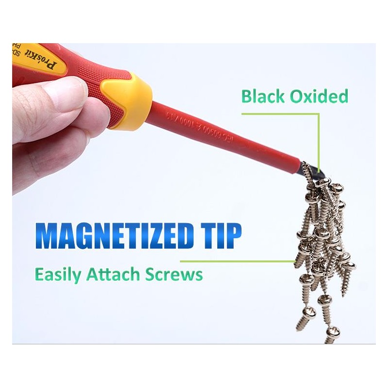 Buy Proskit Screwdriver - SD-8012 - Insulated VDE Set of 7 pcs in Cyprus, Nicosia, Limassol, Larnaka, Pafos