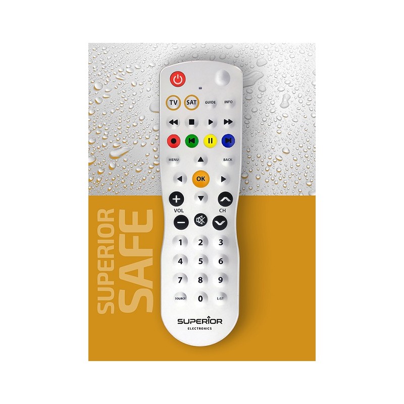 Buy Superior SAFE TV SAT Universal Remote Control - Washable in Cyprus, Nicosia, Limassol, Larnaka, Pafos
