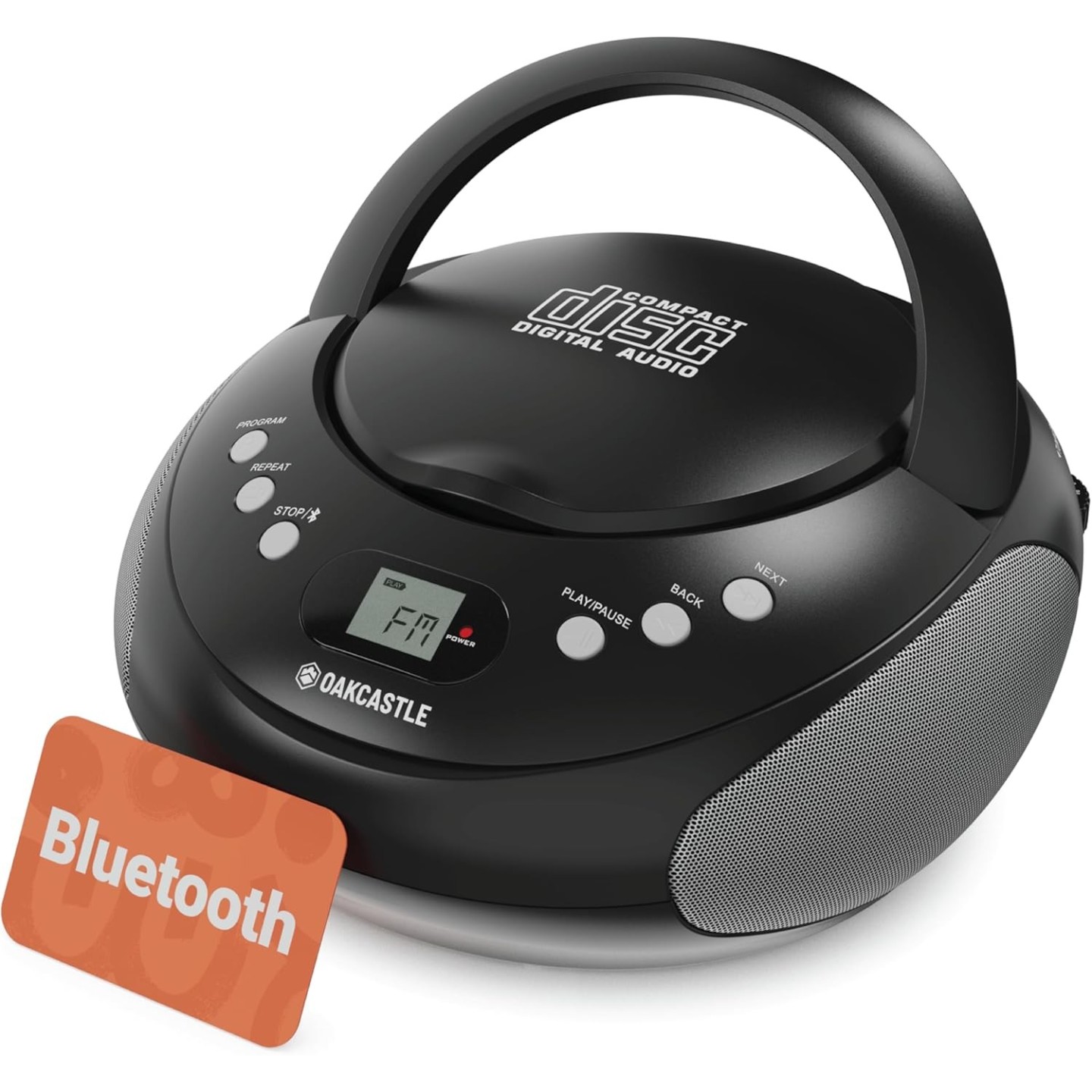 Majority Oakcastle Portable CD Player Boombox - CD250 - Portable, CD Player, Boombox, Bluetooth, FM Radio