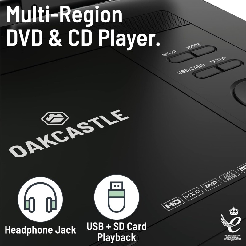 Buy Majority DVD Player Portable & Rechargeable 15.6'' Swivel & Flip HD Screen (... in Cyprus, Nicosia, Limassol, Larnaka, Pafos