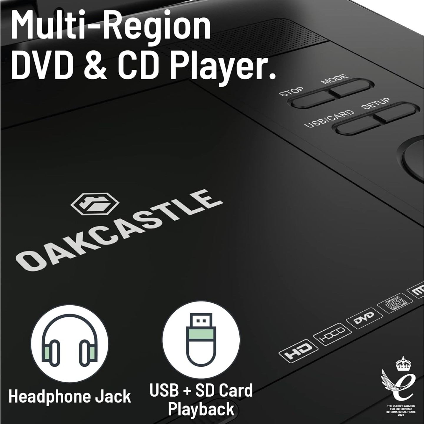 Majority DVD Player Portable & Rechargeable 15.6'' Swivel & Flip HD Screen (Oakcastle) — Buy in Cyprus with Fast Delivery