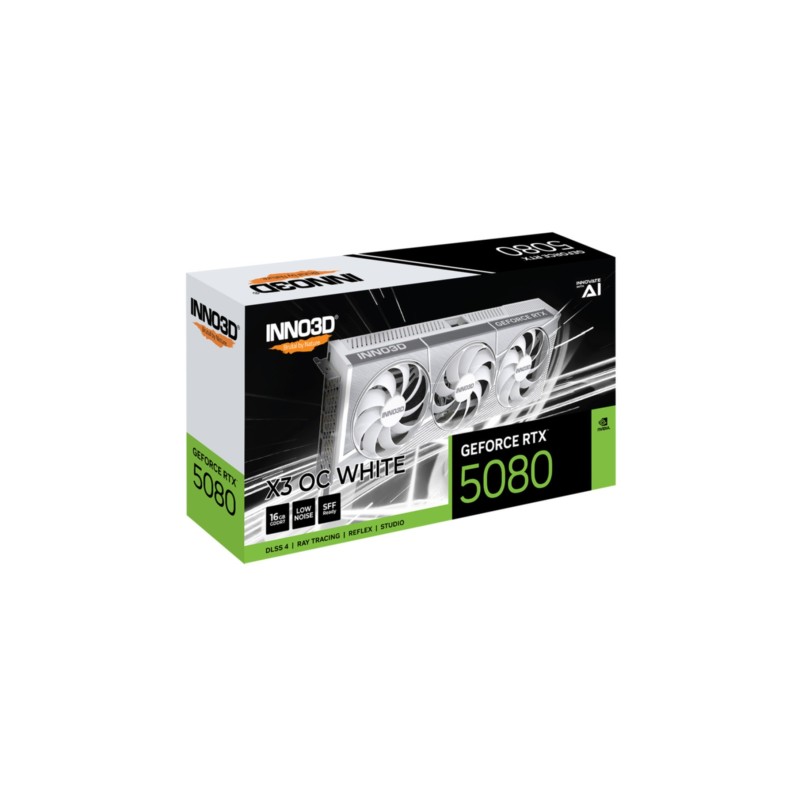 Buy INNO3D GeForce RTX 5080 X3 OC - White - 16GB - Boost 2640MHz in Cyprus, Nicosia, Limassol, Larnaka, Pafos