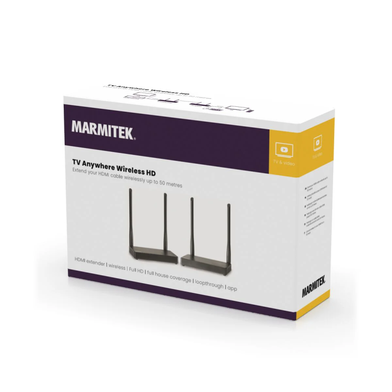 Buy Marmitek Wireless HDMI Extender - up to 50m with IR TV Anywhere Wireless HD in Cyprus, Nicosia, Limassol, Larnaka, Pafos