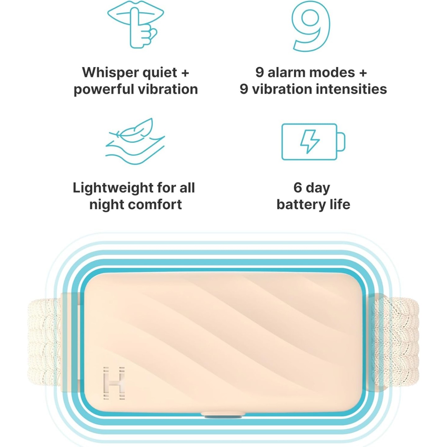 Homedics Wakeband Vibrating Alarm Wristband - SS-WB100CE-WW - Cream — Buy in Cyprus with Fast Delivery