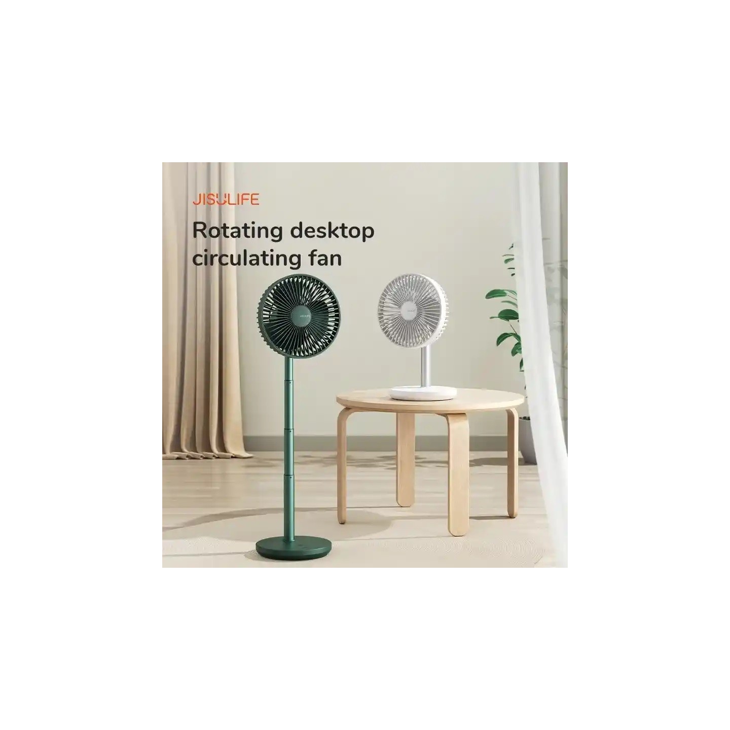Jisulife Extendable Rotating Desktop Fan - FA13P - Green — Buy in Cyprus with Fast Delivery