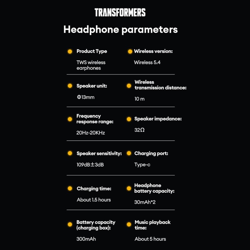 Buy Transformers TWS Earphones - TF-T30 in Cyprus, Nicosia, Limassol, Larnaka, Pafos