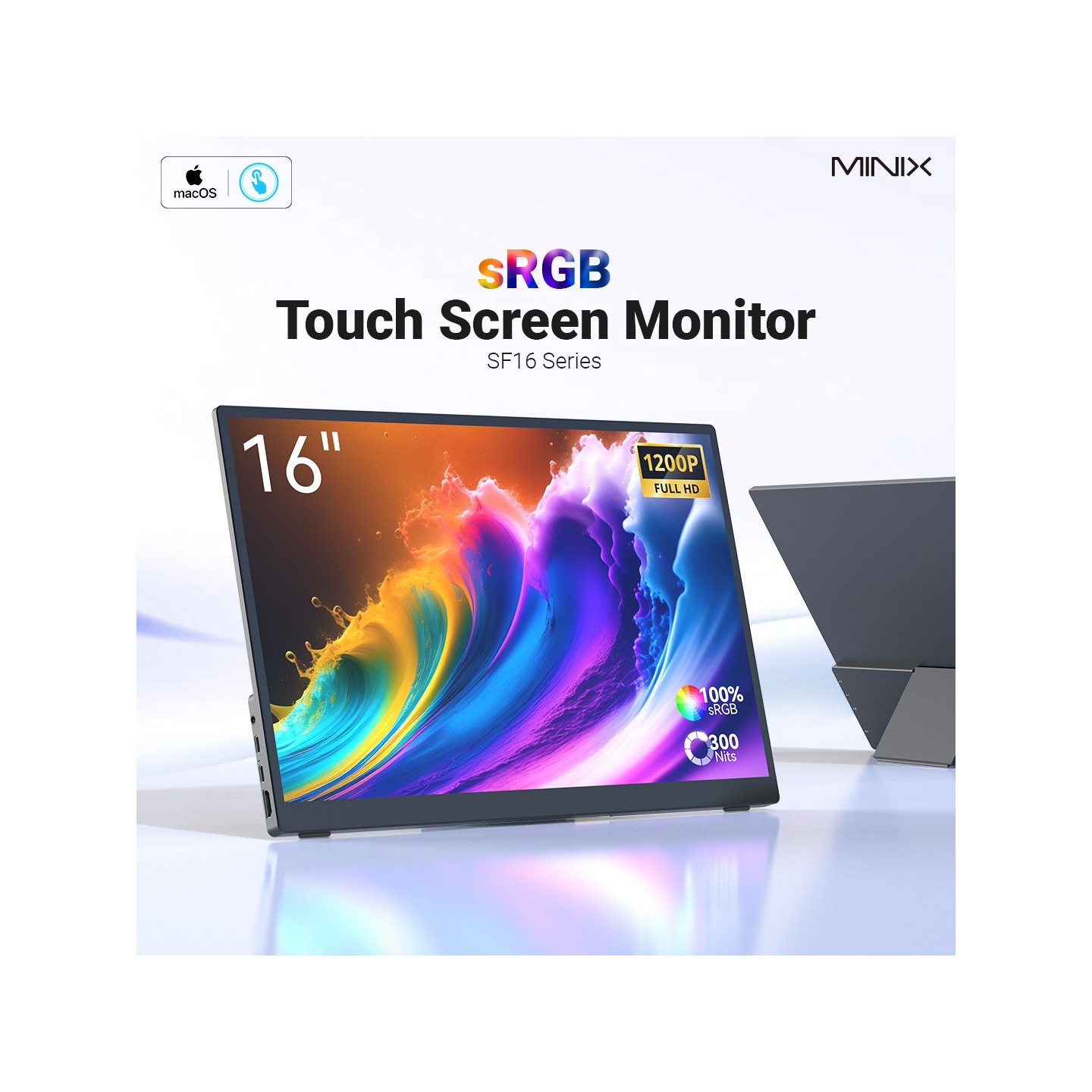 MINIX SF16T 16" Portable Touchscreen Monitor 1920x1200 IPS USB-C HDMI (Boxed) — Buy in Cyprus with Fast Delivery