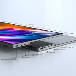 Buy MINIX Monitor Portable Touch 16' Full-HD 100% sRGB USB-C HDMI, PD - SF16T - ... in Cyprus, Nicosia, Limassol, Larnaka, Pafos