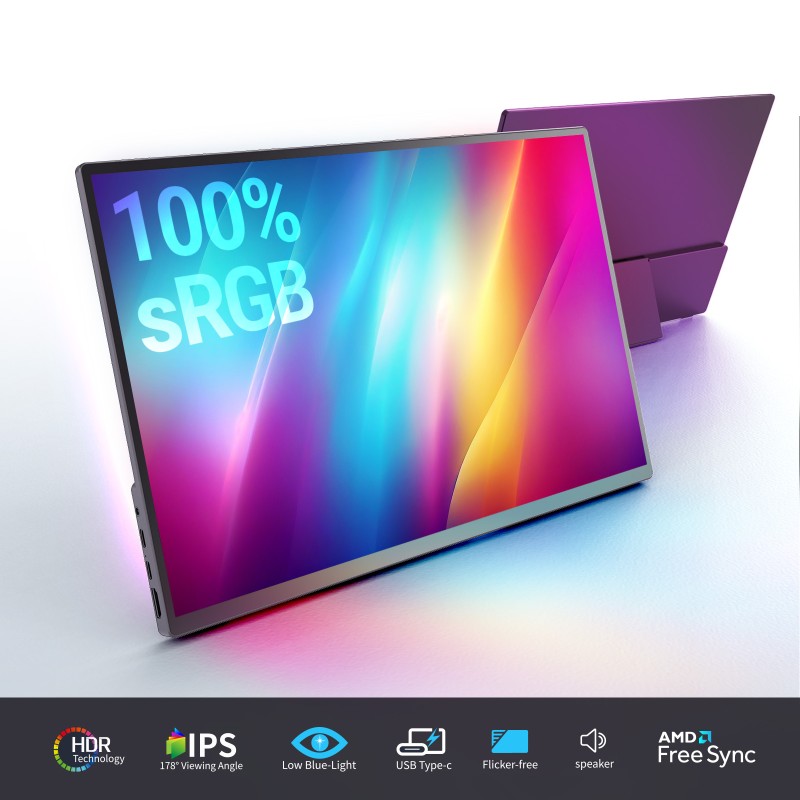 Buy MINIX Monitor Portable Touch 16' Full-HD 100% sRGB USB-C HDMI, PD - SF16T - ... in Cyprus, Nicosia, Limassol, Larnaka, Pafos