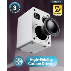 Buy Majority Speakers Passive 2.0 Set - D70X - 60W White (pair) in Cyprus, Nicosia, Limassol, Larnaka, Pafos