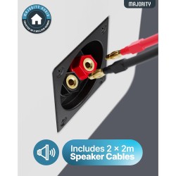 Buy Majority Speakers Passive 2.0 Set - D70X - 60W White (pair) in Cyprus, Nicosia, Limassol, Larnaka, Pafos