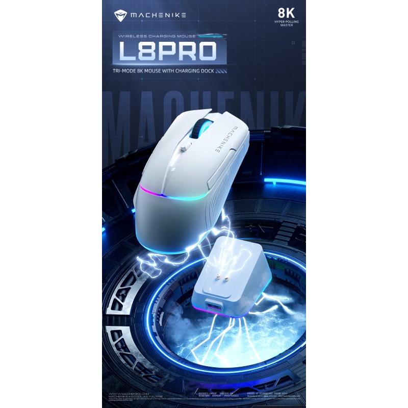 Buy Machenike Wireless BT Gaming Mouse - L8 Pro - With Charging Base in Cyprus, Nicosia, Limassol, Larnaka, Pafos