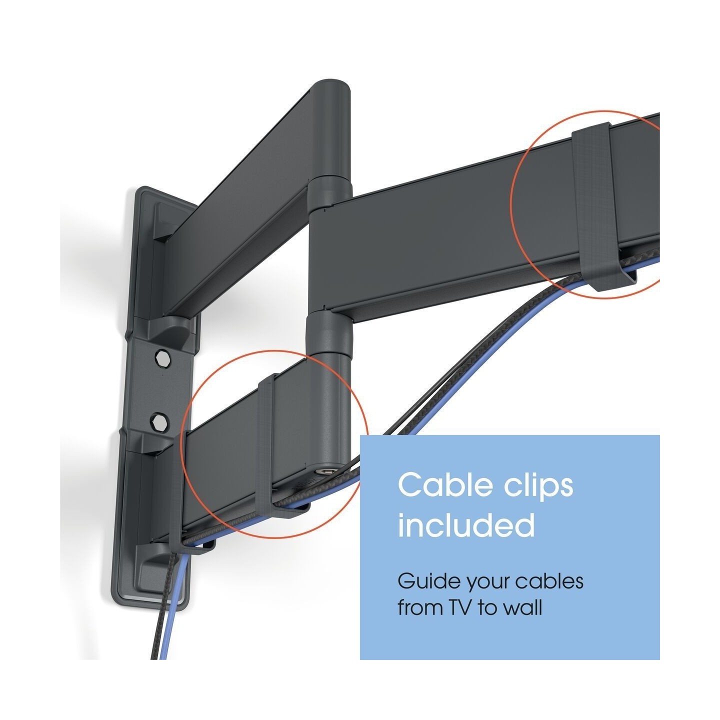 Vogels COMFORT TV Wall Mount - TVM3843-B - TV Wall Mount 60x40 Turn 2 arms 55kg Black — Buy in Cyprus with Fast Delivery
