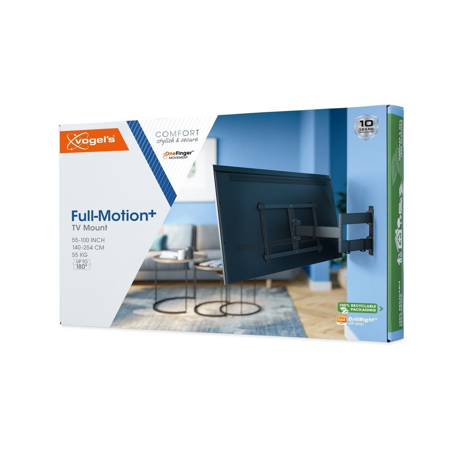 Vogels COMFORT TV Wall Mount - TVM3843-B - TV Wall Mount 60x40 Turn 2 arms 55kg Black — Buy in Cyprus with Fast Delivery