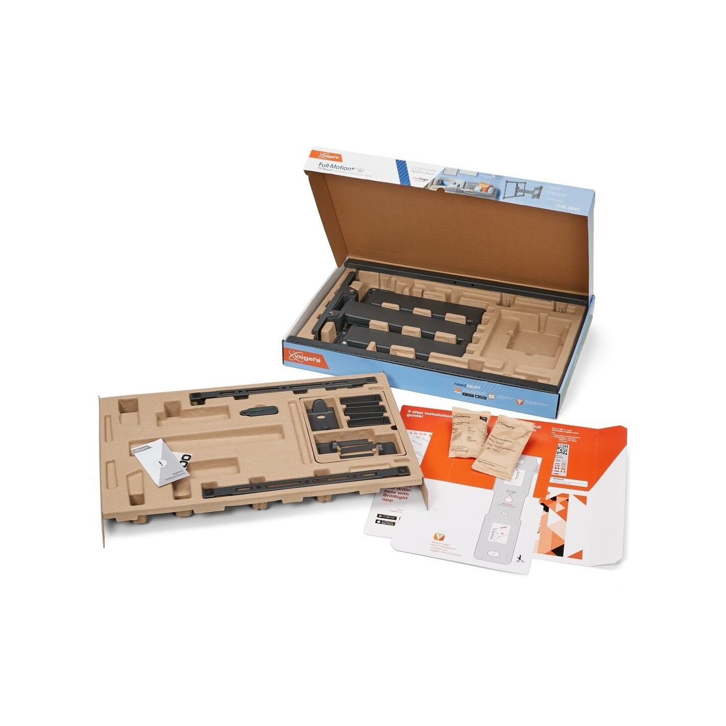 Vogels COMFORT TV Wall Mount - TVM3843-B - TV Wall Mount 60x40 Turn 2 arms 55kg Black — Buy in Cyprus with Fast Delivery