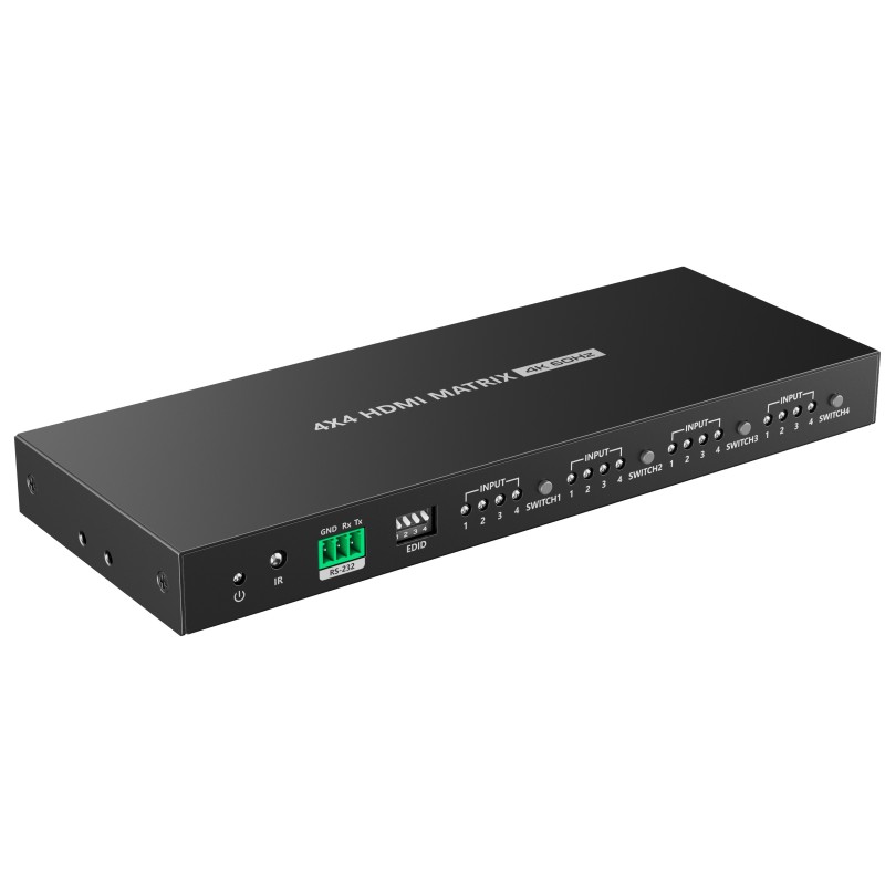 Buy Lenkeng HDMI Matrix Switch - LKV424 - 4x4 4K60Hz in Cyprus, Nicosia, Limassol, Larnaka, Pafos