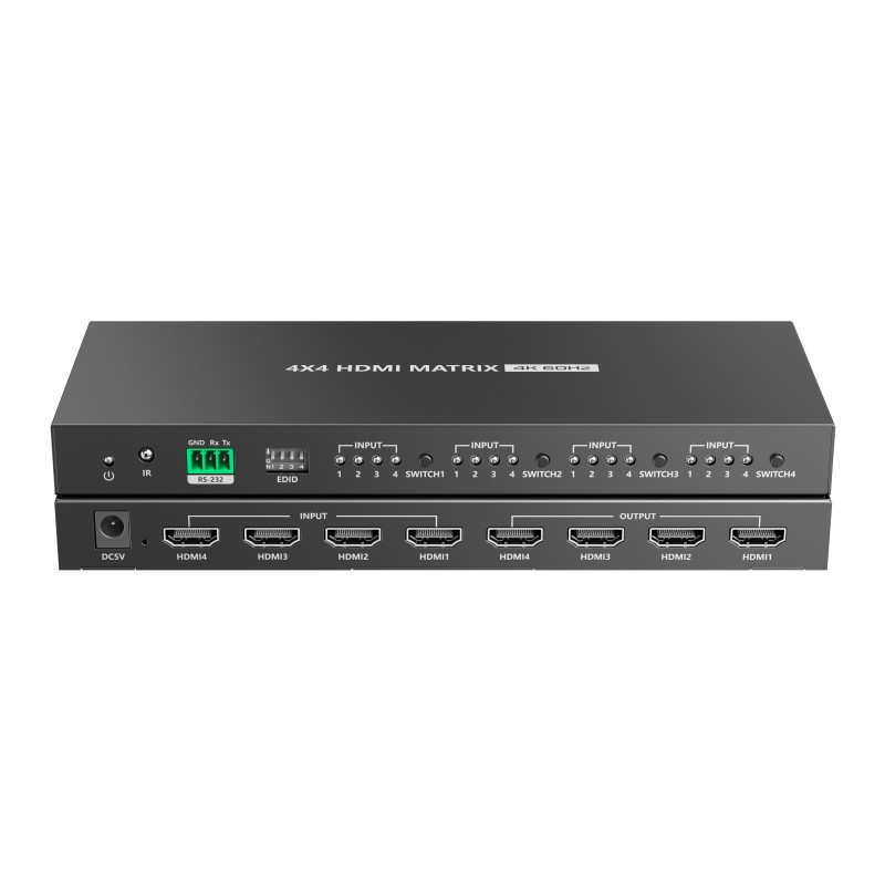 Buy Lenkeng HDMI Matrix Switch - LKV424 - 4x4 4K60Hz in Cyprus, Nicosia, Limassol, Larnaka, Pafos