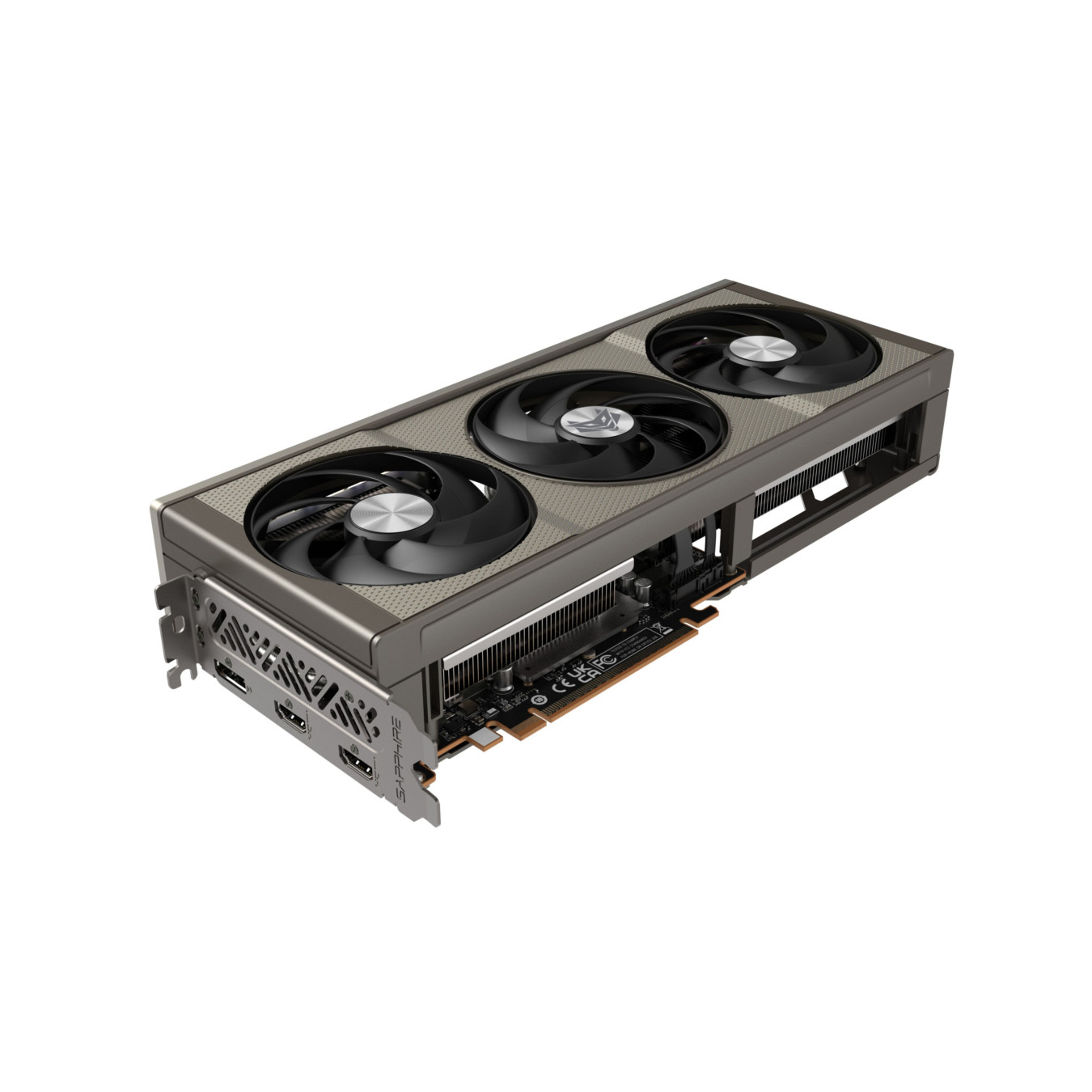 Sapphire NITRO+ Radeon RX 9060 XT - 8GB GDDR6, 3320 MHz Boost, PCIe 5.0, Grey, Tri-X Triple-Fan