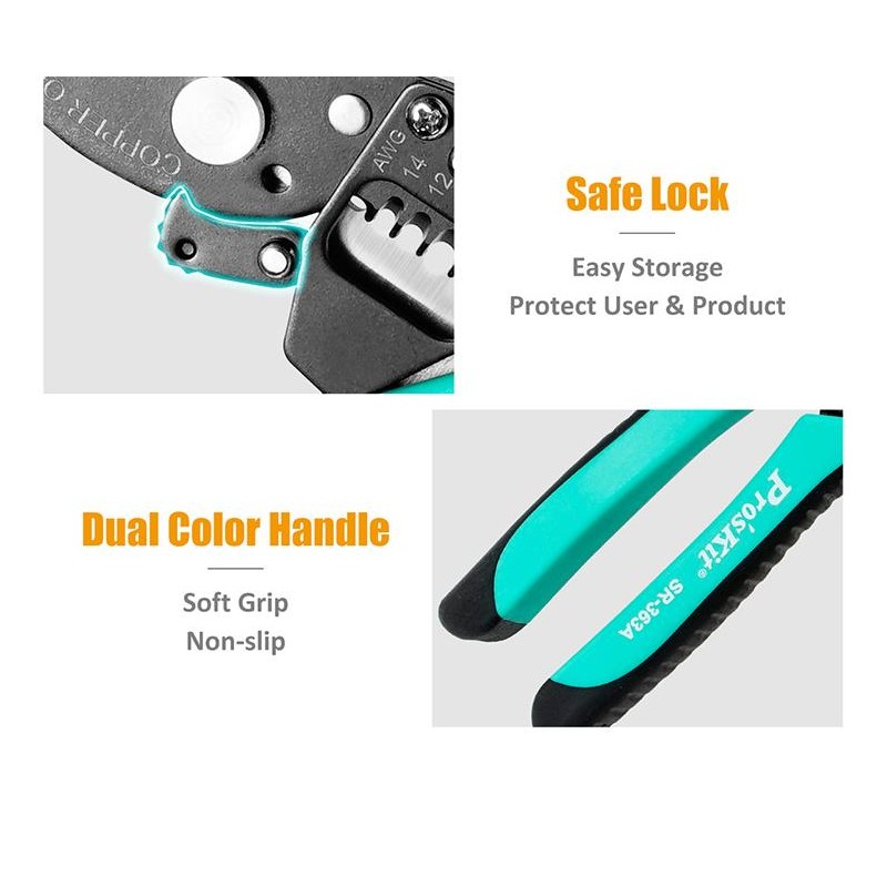 Buy Proskit Cutter and Cable Stripper - SR-363B - 168mm in Cyprus, Nicosia, Limassol, Larnaka, Pafos