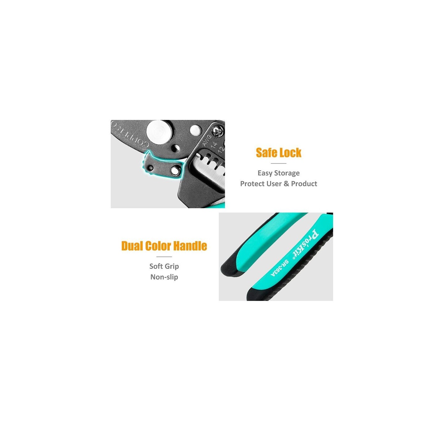 Proskit Cutter and Cable Stripper - SR-363B - 168mm — Buy in Cyprus with Fast Delivery