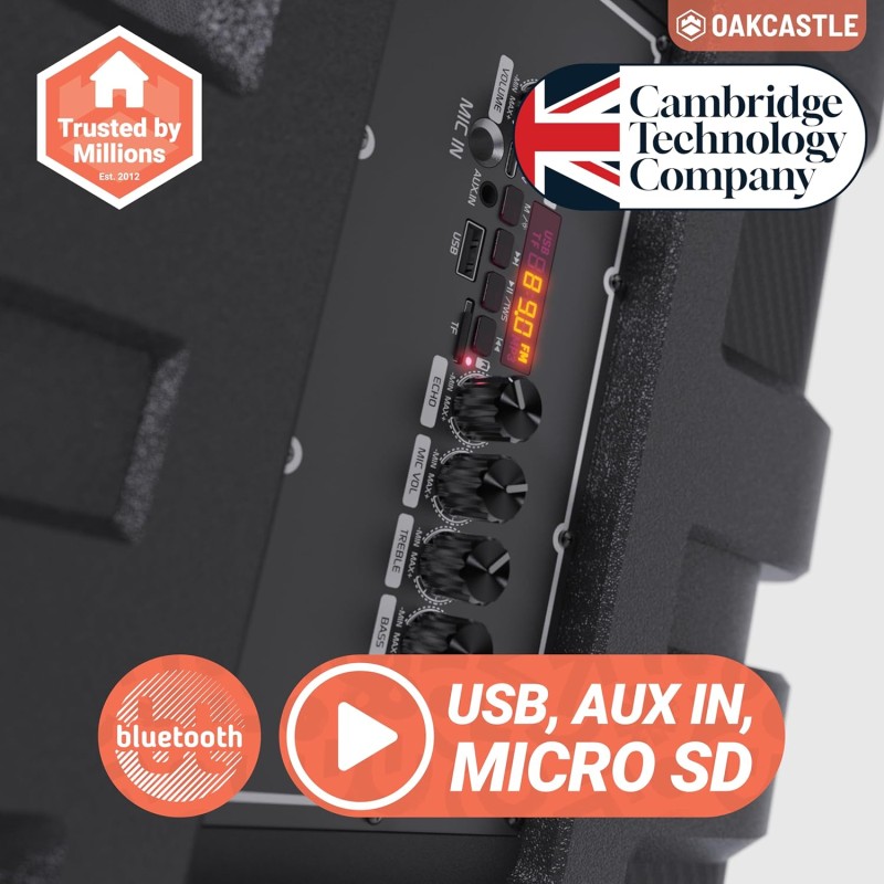 Buy Majority Speakers Portable Karaoke - PS500 - 150W, 2xMic + Tripod in Cyprus, Nicosia, Limassol, Larnaka, Pafos