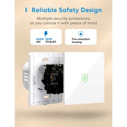 Buy Meross HomeKit Smart Wi-Fi Wall Switch - MSS510HK-EU - 1-Gang 1-way in Cyprus, Nicosia, Limassol, Larnaka, Pafos