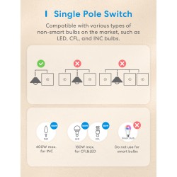 Buy Meross HomeKit Smart Wi-Fi Wall Switch - MSS510HK-EU - 1-Gang 1-way in Cyprus, Nicosia, Limassol, Larnaka, Pafos