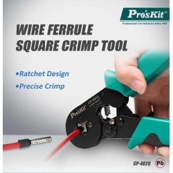 Buy Proskit Crimping Tool Wire Ferrule Square Crimp 175mm - CP-462G - Wire Ferru... in Cyprus, Nicosia, Limassol, Larnaka, Pafos