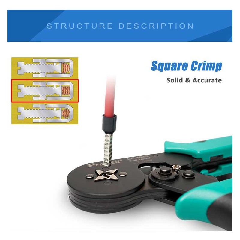 Buy Proskit Crimping Tool Wire Ferrule Square Crimp 175mm - CP-462G - Wire Ferru... in Cyprus, Nicosia, Limassol, Larnaka, Pafos