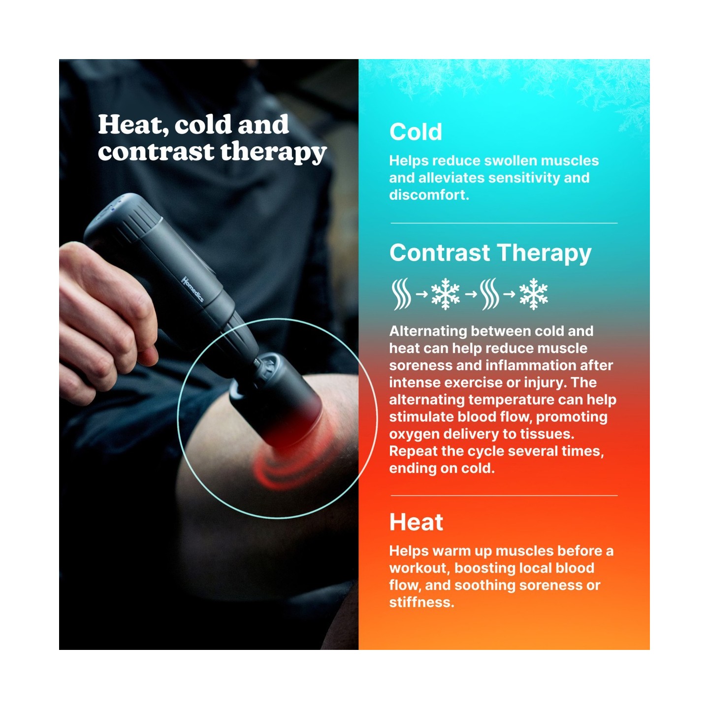 HoMedics Massage Gun Hot & Cold - PGM-43HC - NOVO Black — Buy in Cyprus with Fast Delivery