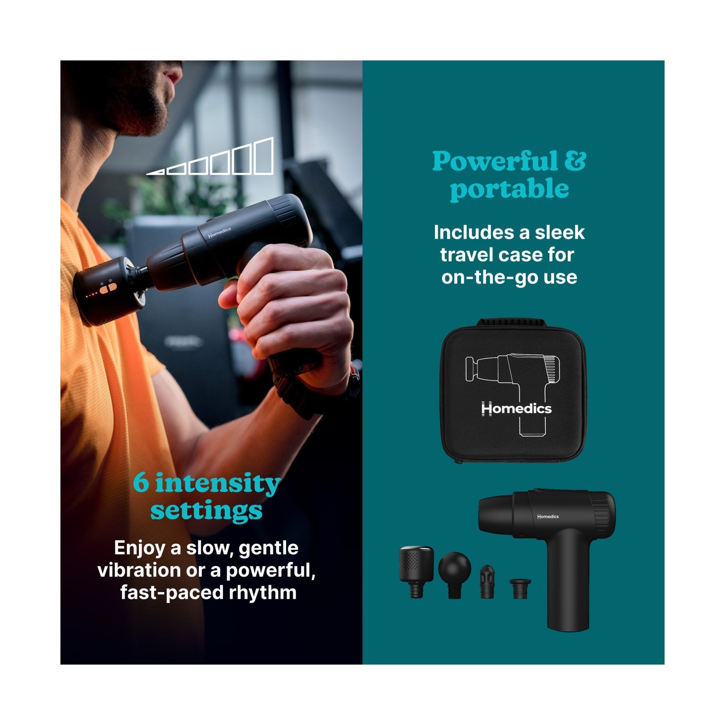 HoMedics Massage Gun Hot & Cold - PGM-43HC - NOVO Black — Buy in Cyprus with Fast Delivery