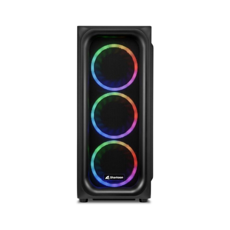 Buy Sharkoon TK5M RGB - Mid-Tower ATX Case, Black, Tempered Glass, RGB Fans, USB-C in Cyprus, Nicosia, Limassol, Larnaka, Pafos