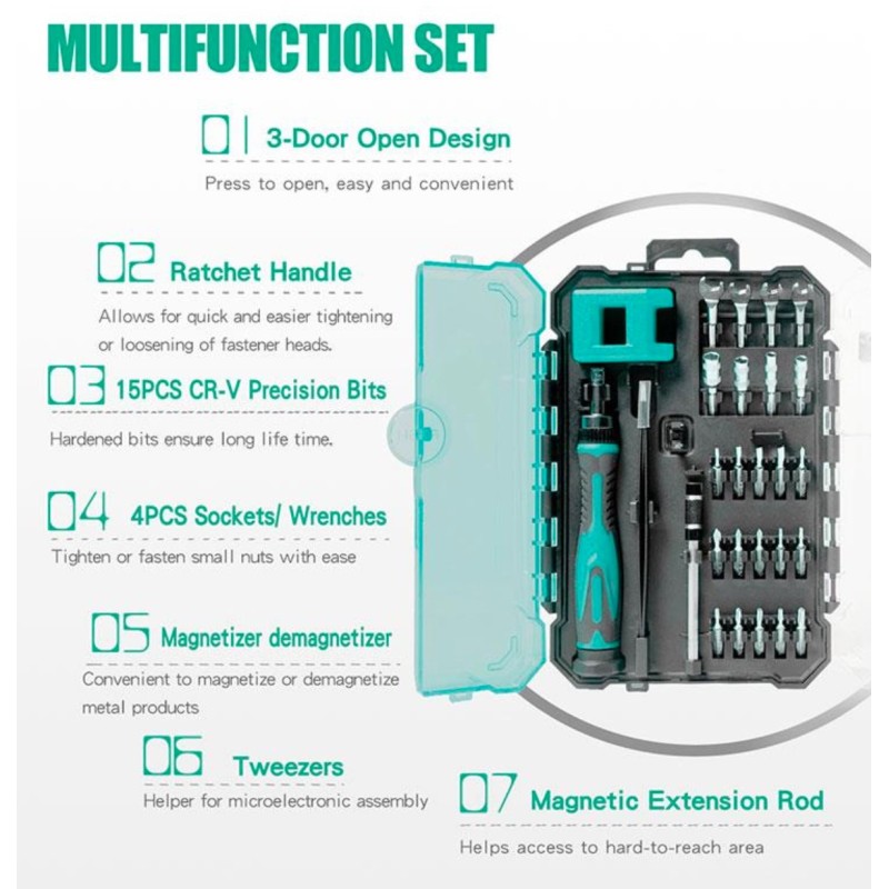 Buy Proskit Repair Precision Tool Set - SD-9827M - 27 Inserts in Cyprus, Nicosia, Limassol, Larnaka, Pafos
