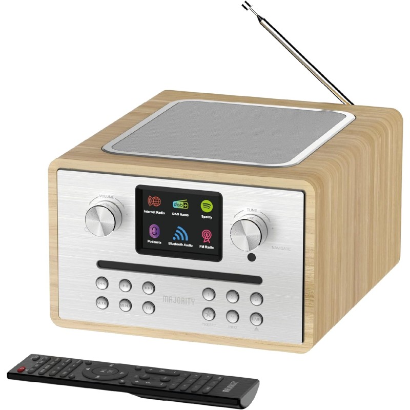 Buy Majority Radio - HOMERTON 2 - FM Radio, CD Player, Bluetooth, Spotify, USB Oak in Cyprus, Nicosia, Limassol, Larnaka, Pafos
