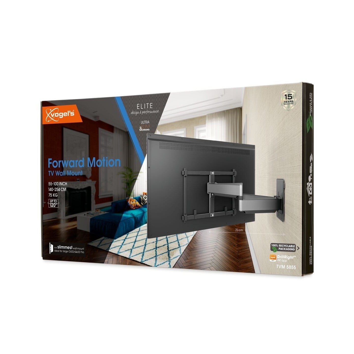 Vogels ELITE TV Wall Mount - TVM5855 - 60x40 Turn up to 75kg (THIN550 Replacement) — Buy in Cyprus with Fast Delivery