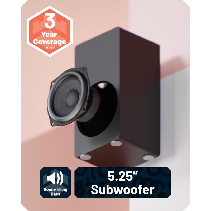 Buy Majority Soundbar - SB80 XTRA - Split 2in1 Bar Speakers 200W 2.1 with Sub,BT... in Cyprus, Nicosia, Limassol, Larnaka, Pafos