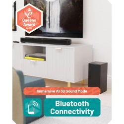 Buy Majority Soundbar - SB80 XTRA - Split 2in1 Bar Speakers 200W 2.1 with Sub,BT... in Cyprus, Nicosia, Limassol, Larnaka, Pafos