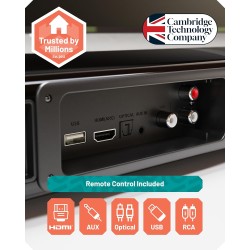 Buy Majority Soundbar - SB80 XTRA - Split 2in1 Bar Speakers 200W 2.1 with Sub,BT... in Cyprus, Nicosia, Limassol, Larnaka, Pafos