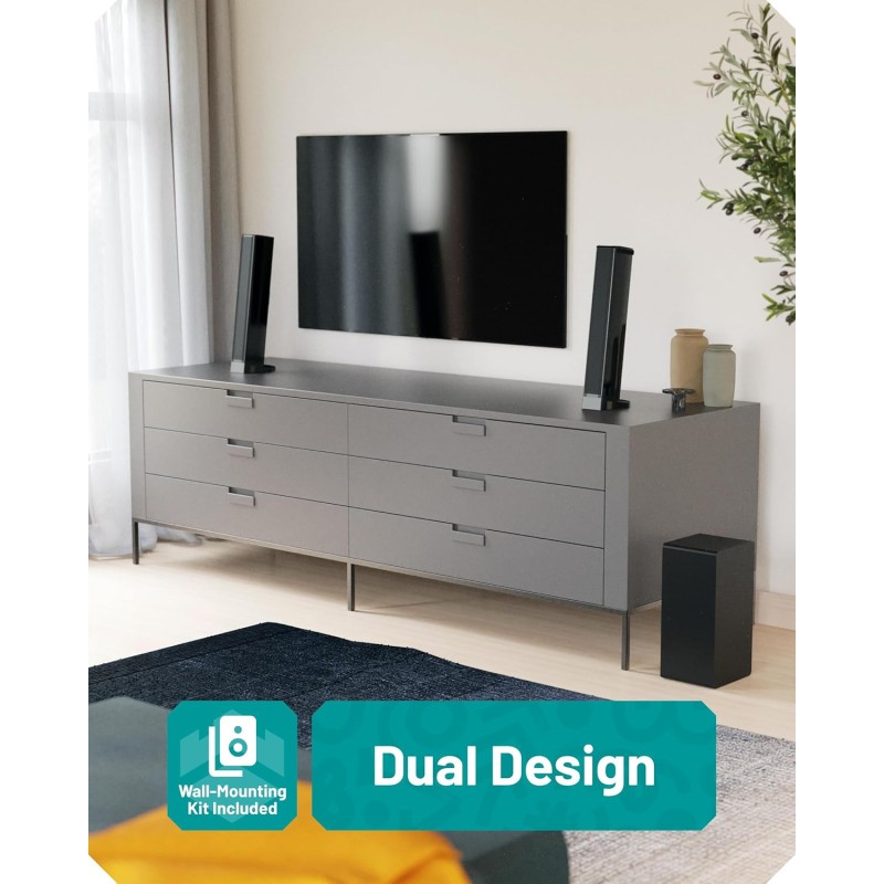 Buy Majority Soundbar - SB80 XTRA - Split 2in1 Bar Speakers 200W 2.1 with Sub,BT... in Cyprus, Nicosia, Limassol, Larnaka, Pafos