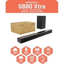 Buy Majority Soundbar - SB80 XTRA - Split 2in1 Bar Speakers 200W 2.1 with Sub,BT... in Cyprus, Nicosia, Limassol, Larnaka, Pafos