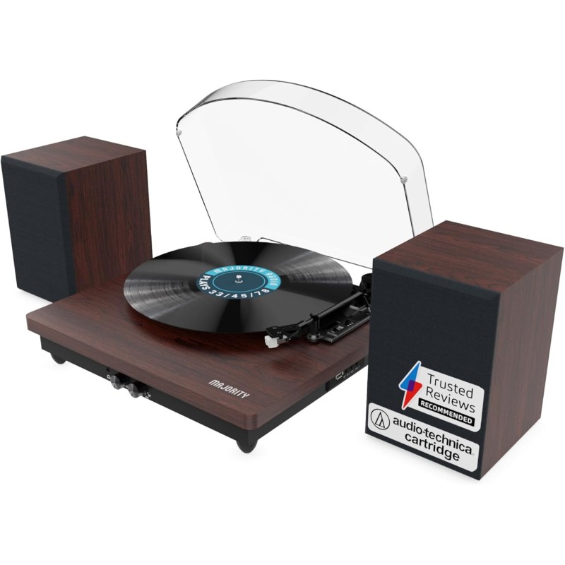 Buy Majority Turntable - MOTO PLUS - incl 60W Speakers & Audio Technica Cartridge in Cyprus, Nicosia, Limassol, Larnaka, Pafos